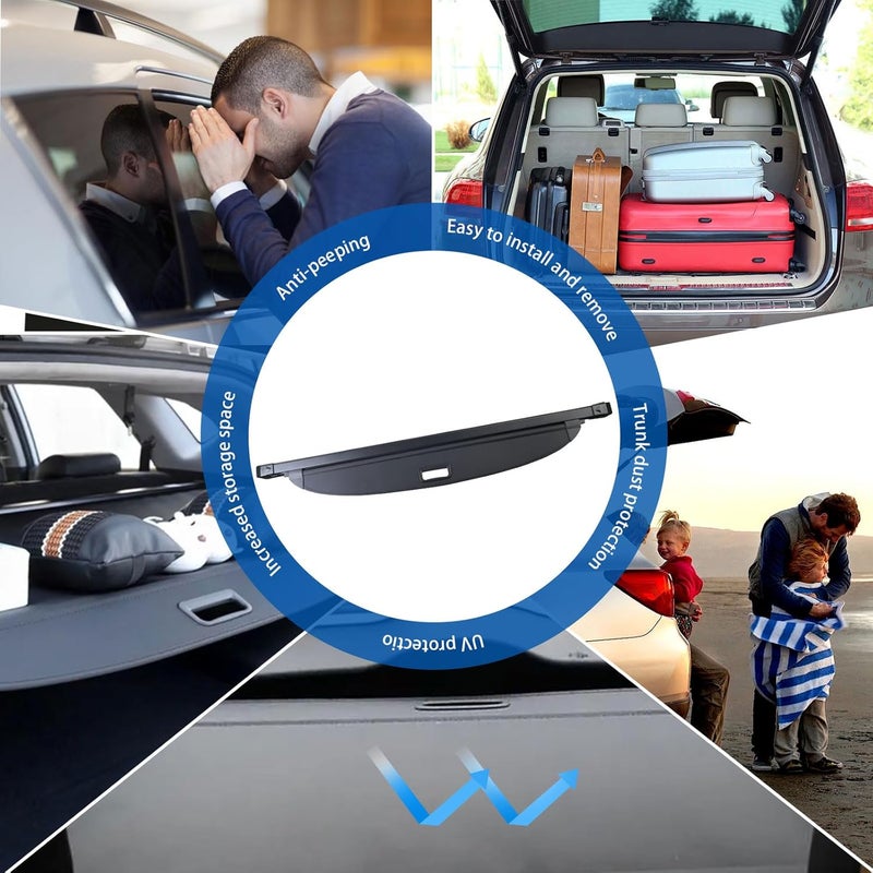 Tesmirror for 2021-2026 Kia Sportage Cargo Cover - Rear Cargo Cover Privacy Retractable Rear Storage Cargo Cover Security Shield Shade for 2025 2026 kia sportage Accessories (with Trunk Net) - Image 3
